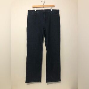 NYDJ Lift & Tuck Women’s Dark Wash Blue Straight Leg Denim Jeans Plus Size 20W